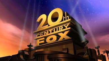 20th Centrury Fox Logo of 20th Century Fox with a dramatic sky backdrop and spotlights.
