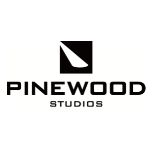Pinewood Studios Logo of Pinewood Studios, featuring a stylised triangle and bold text.